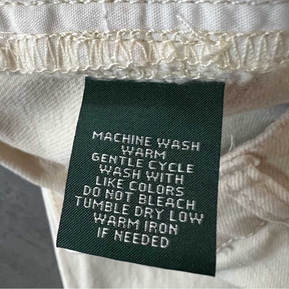 Lauren Ralph Lauren Off White Modern Straight Denim Pants Women’s Size 10 Petite - Picture 6 of 10